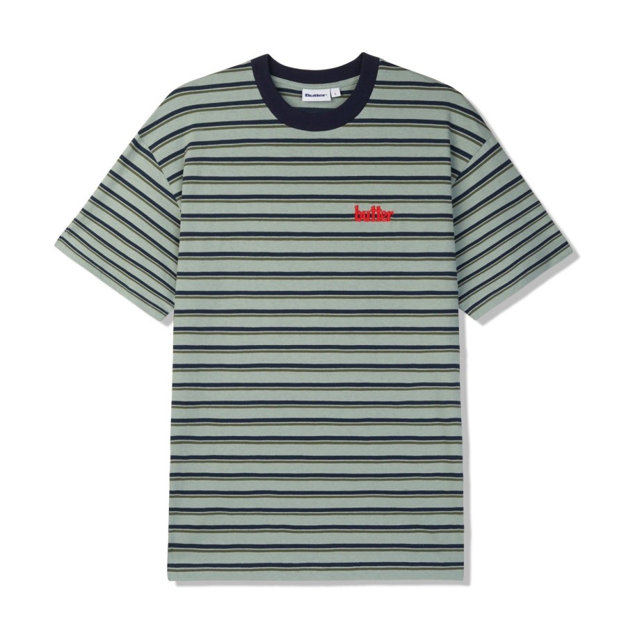 Clothing Butter Goods | Gardens Stripe Tee,Sage