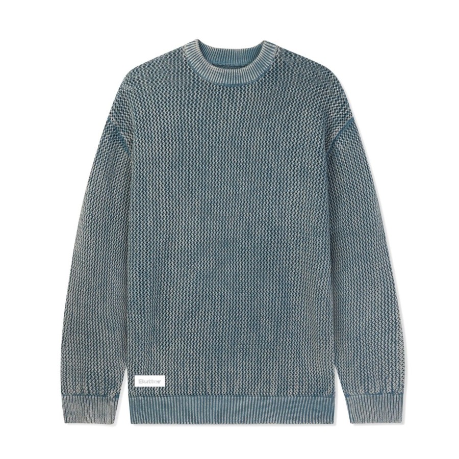 Clothing Butter Goods | Washed Knitted Sweater,Washed Navy