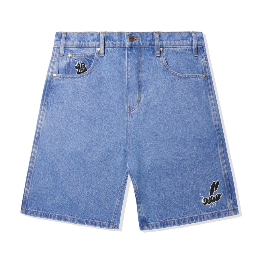 Clothing Butter Goods | Critter Baggy Denim Shorts,Washed Indigo