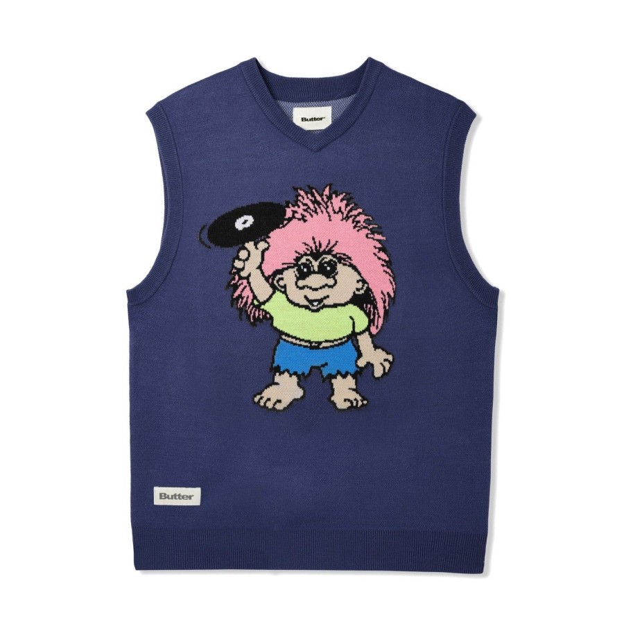 Clothing Butter Goods | Troll Knit Vest,Navy