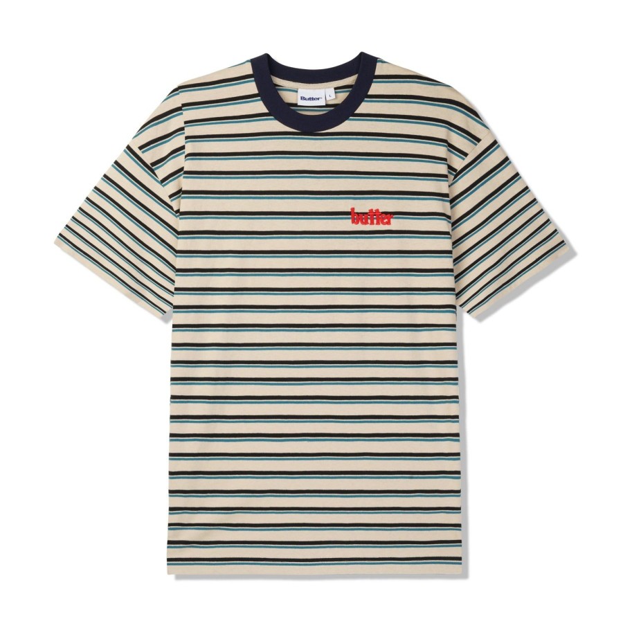 Clothing Butter Goods | Gardens Stripe Tee,Stone